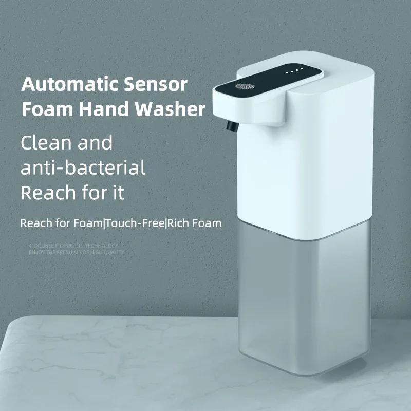 USB C Rechargeable Soap Dispenser Automatic Touchless Foaming & Liquid Mode Infrared Sensor Modern Design for Home