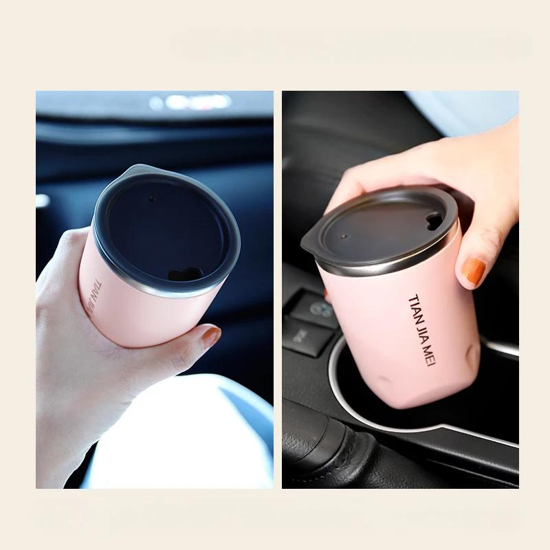 300ml Thermal Mug Stainless Steel Vacuum Flask Insulated Portable Water Bottle Iced Coffee Tea Beer Cup Travel Office Drinkware