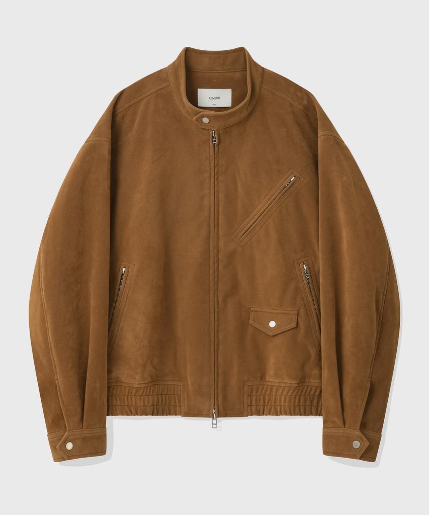 Kiimuir Suede Biker Jacket_Camel