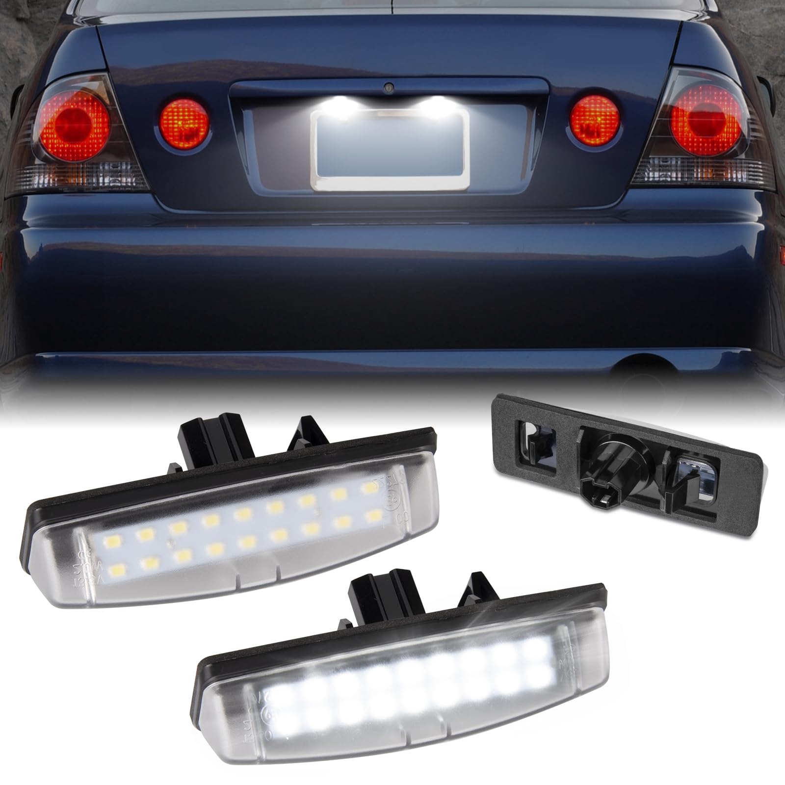 

POPMOTORZ LED License Lamp License Plate Light for Toyota Prius Lexus Compatible IS300/200 LS430 Prius Lexus Compatible