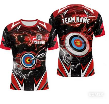 New men s and women s printed fun T-shirt archer T-shirt casual and loose XXS
