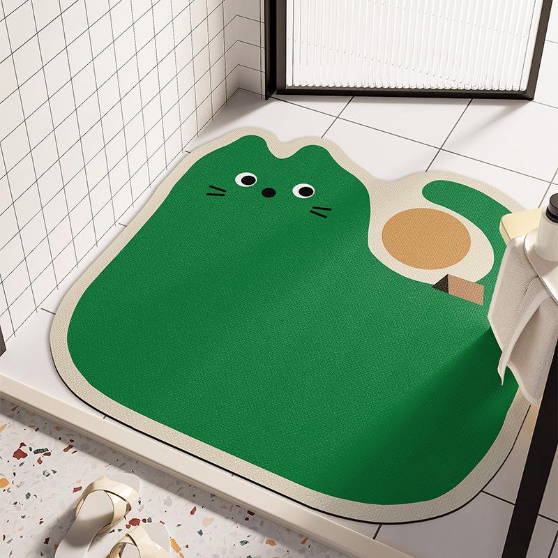 

Cartoon Bathroom Floor Mat Diatom Mud Water Absorption Quick-drying Foot Mat Bathroom Bathing Bathroom Door Anti-slip Anti-fall Pad 40*60cm