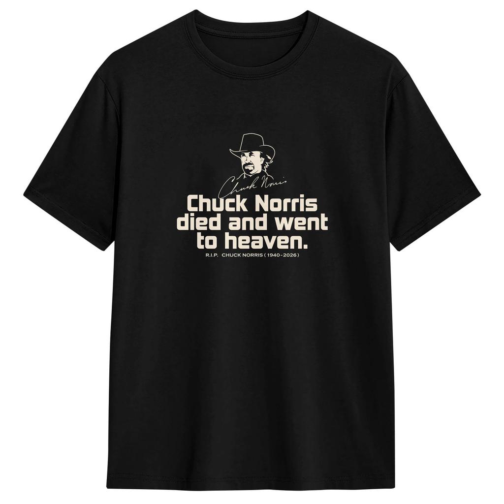 Chuck Norris T Shirt Harajuku T Shirts ShortSleeved Vintage Tshirt Summer Cotton Oversized Top Tees