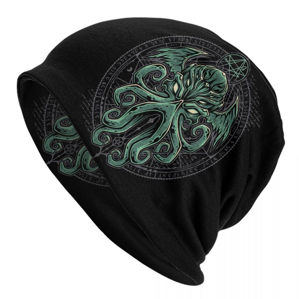 Cthulhu Mythos Lovecraft Skullies Beanies Caps Unisex Hip Hop Winter Warm Knitting Hat Adult Horror Movie Monster Bonnet Hats