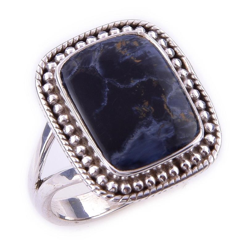 Natural Pietersite Gemstone Handmade 925 Solid Sterling Silver Ring Size 7 k1t34