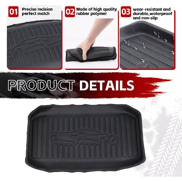 Front Storage Compartment Cargo Mat Liner Trim Cover for Chevrolet Corvette C8 2020-2026 Stingray Z51 Z06