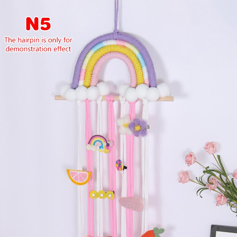 Závěsný organizér na sponky do vlasů s duhou, nástěnný věšák, dekorace, organizér na skřipce do vlasů pro dívku, držák na čelenky, domácí úložný doplněk