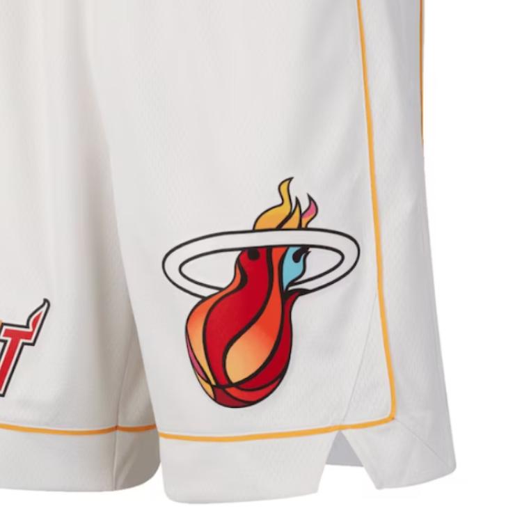 Nike NBA Miami Heat City Edition Swingman Šortky Bílé Pánské Streetwear DO9663-100