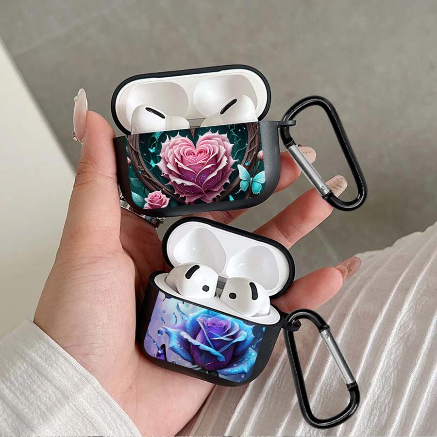 Case For Airpods Pro2 4 Pro3 1 3 Pro 2 Earphone Cases Cover Pink Flowers