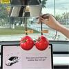 Tomaten Autoanhänger - Niedliches Ornament für den Rückspiegel, Simulierte Gemüse-Dekoration für Glück