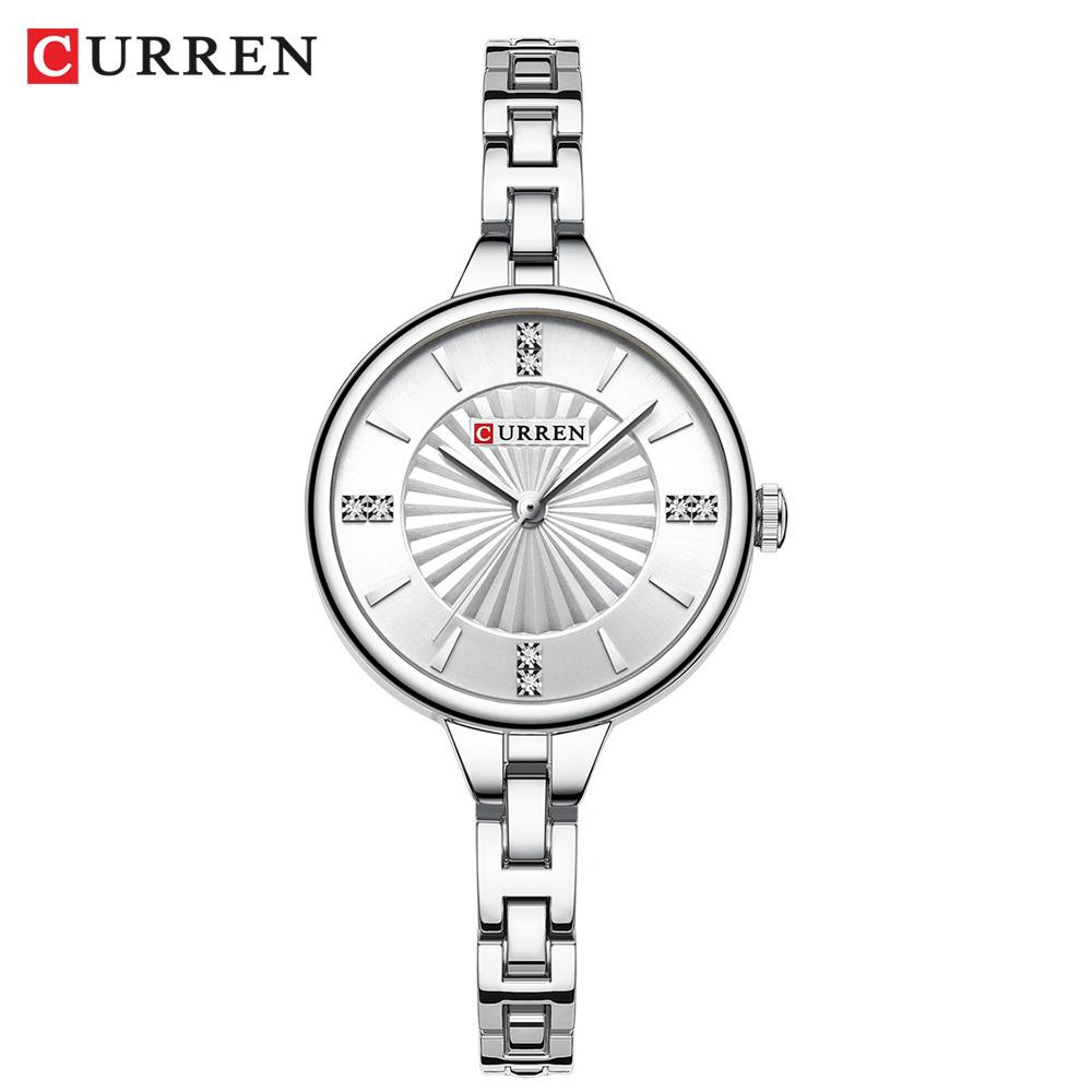 CURREN Fashion Women Watch Top Brand Luxury Ladies Girl Wristwatch Black Stainless Steel Bracelet Classic Female Clock Gift 9004
