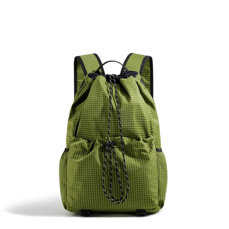 

Клетчатый водонепроницаемый рюкзак Мужской рюкзак для активного отдыха Женский дорожный рюкзак большой вместимости зелёный