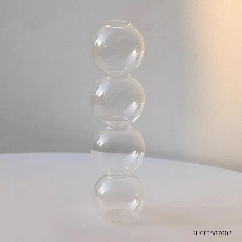 Creative Bubble Glass Flower Vase – Nordic Style Spherical Home Decor Ornament