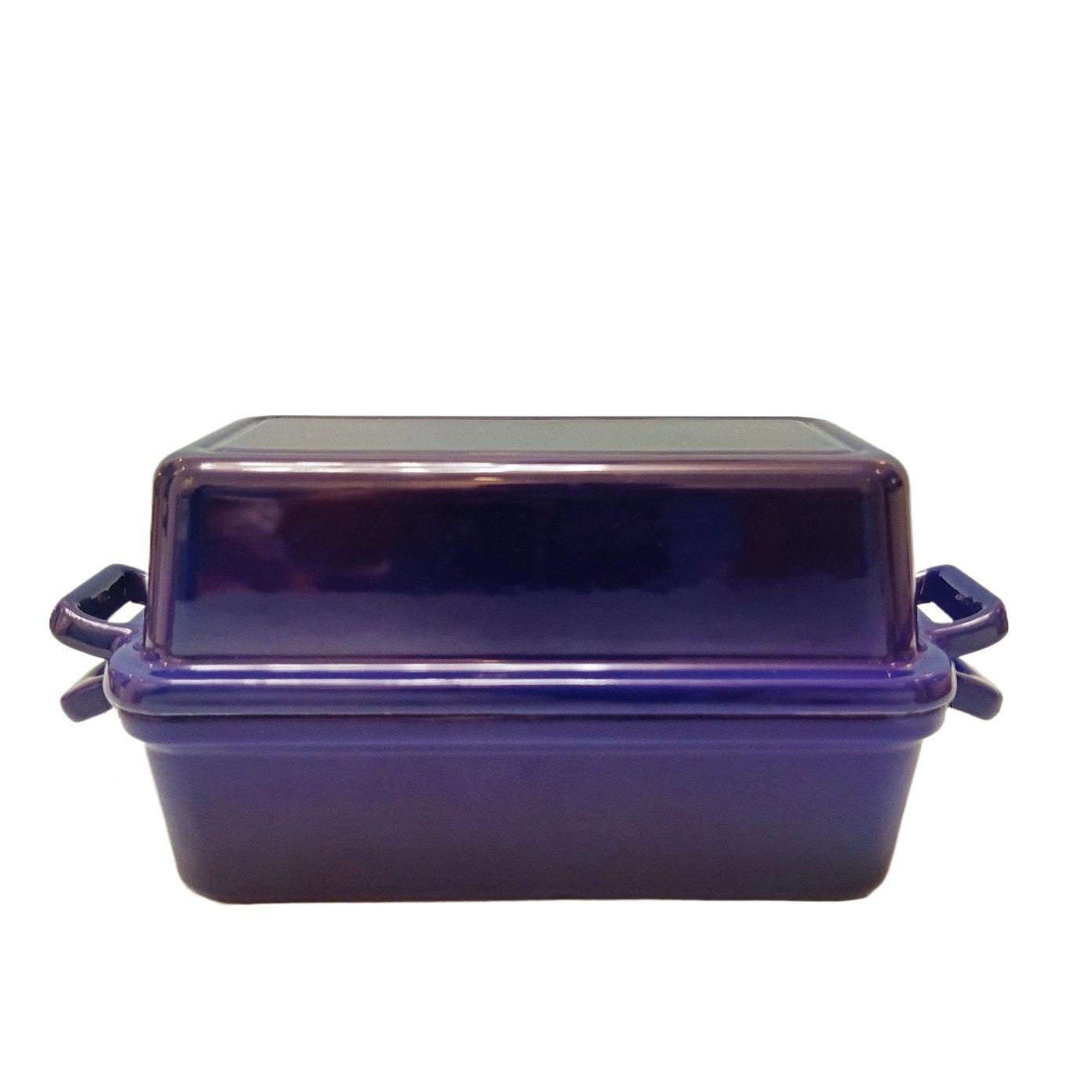 

2026 Cast iron enamel ceramic baking toast mold non-stick multi-purpose toast box rectangular bread oven commercial kitchen oven темно-синий