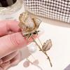 Mode Strass Botanische Rosette Blume Perle Broschen Für Frauen Party Schmuck Accessoires Geschenke