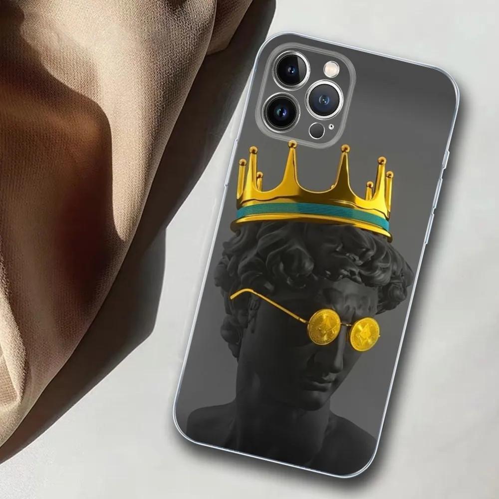 Apple Iphone15 Pro Mobile Phone Case David Statue Mobile Phone Case, Painted Anti-Drop Huawei Anti-Drop Mobile Phone