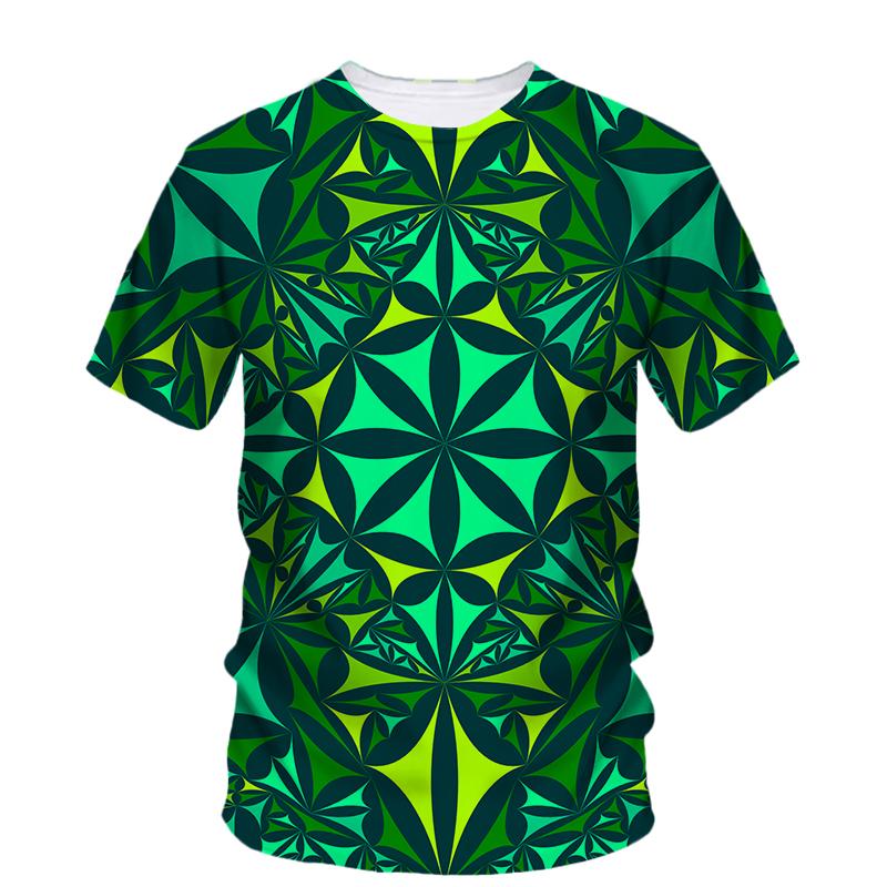 

Летние новые оригинальные абстрактные графические футболки для мужчин, трендовые, индивидуальные, повседневные, с принтом калейдоскопа, с круглым вырезом, с коротким рукавом 6XL