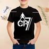 New Summer Polyester Children T-shirts Kids Soccer Clothing CR7 Ronaldo Printed Outdoor Boys Girls T-shirts Sport Fashion Ages 5-14
