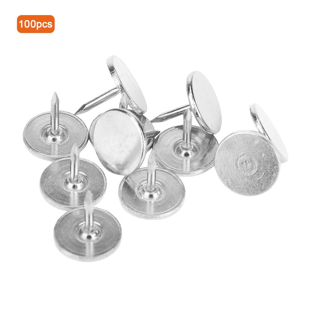 

100 шт. Оббивний цвях з плоскою головкою Круглий Античний Декоративна кнопка для меблів 9mm diameter * 8mm length срібний