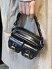 Chic Design Sense Motorcycle Crossbody Bags Cool Girl Small Square Handbags Women Fashi Commuter Single Shoulder Crossbody Bag