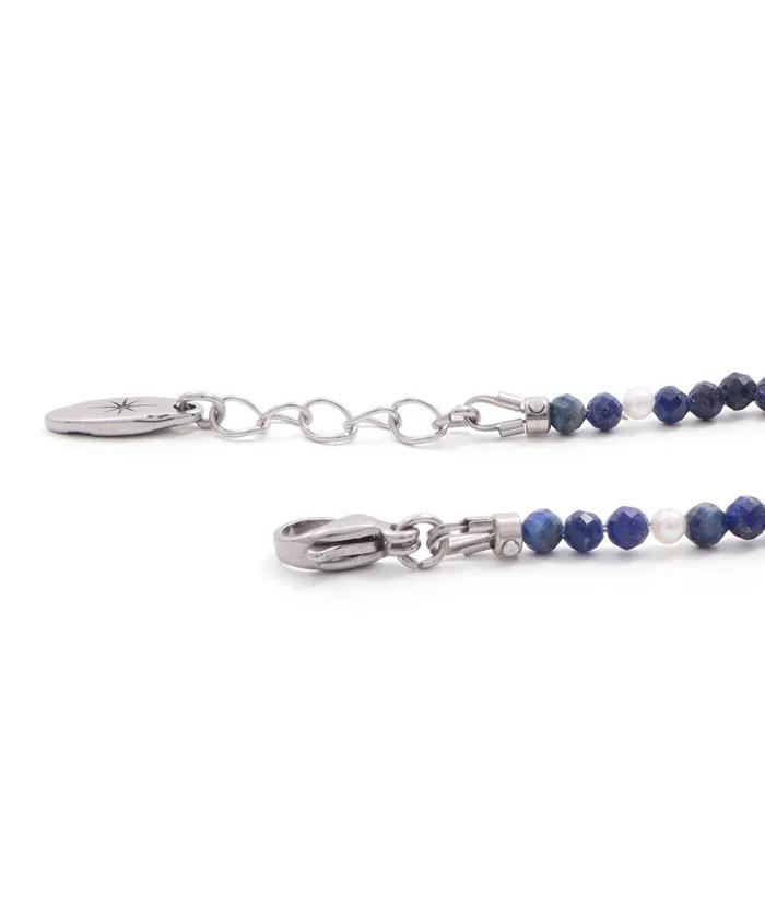 Lapis Cut Pearl Point Bracelet (PLT-BR-088_BL)