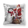 Capa de almofada para decoração de natal, capa de almofada para sofá de escritório, capa de almofada para decoração de natal, boneco de neve, trenó de alce de papai noel, guirlanda de animais, árvore de natal