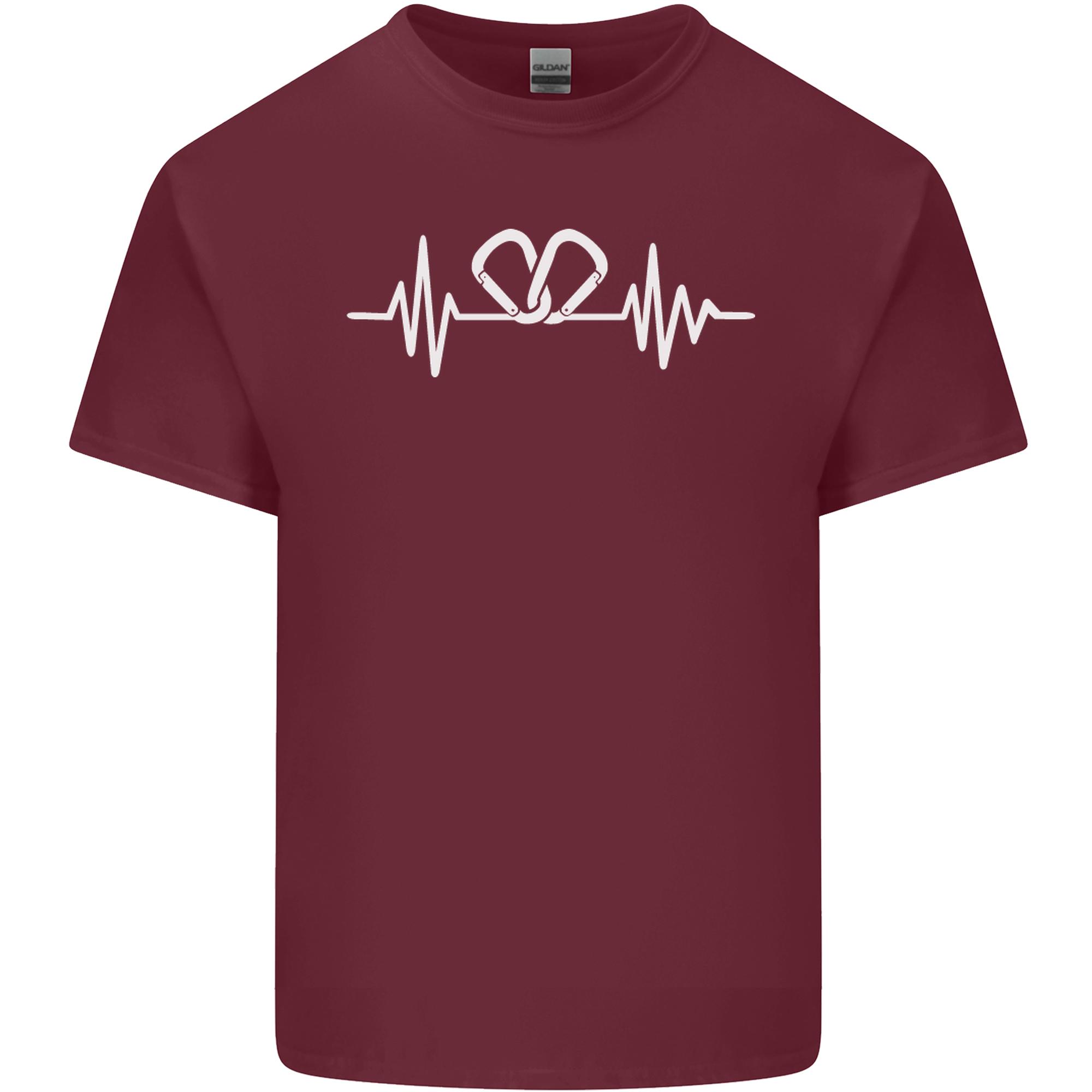 Pulse Rock Climbing Climber Climb ECG Unisexs Light Cotton TShirt S