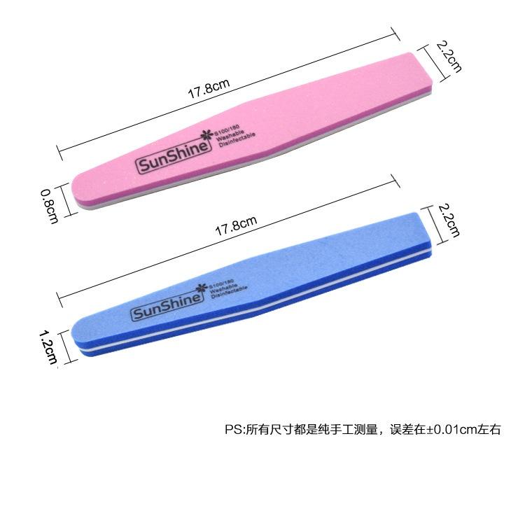 10pcs Professional Nail Files Nail Buffer 100/180 Grit Sanding Polishing Grinding Manicure Nail Art Tools