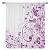 Flowers Butterfly Branches Purple White Tulle Window Treatment Sheer Curtains for Living Room the Bedroom Curtains Decoration