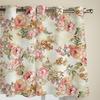 Vintage Flower Leaf Abstract Window Curtain Living Room Luxury Valance Curtain for Bedroom Home Kitchen Decor Curtain