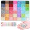 BetterJonny 3mm Glass Seed Beads, Round Seeds, 41 Colors, Approx. 10,250 Pieces/Box, DIY Accessory Kit Supplies for Crafts and Jewelry Making