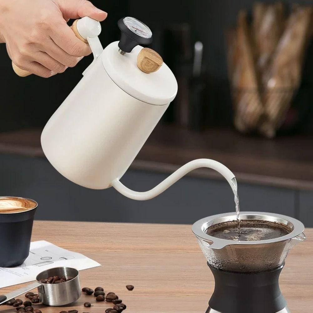 Stainless Steel Coffee Temperature Meter Clip-on Hand Brewed Temperature Monitor  Cafe