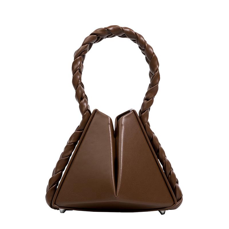 Braided Shoulder Messenger Bag Simple Triangle 2024 Fashion Small Tote Bag Female Handbags And Purses Travel Bags MIT