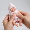 Schattige Miniatuur 6 Inch Massief Siliconen Simulatiepop Vivienne Zachte Huid Uitrekbaar Lichaam Pasgeboren Poppen Levendige Lachende Meisje Rebirth Poppen voor Kinderen