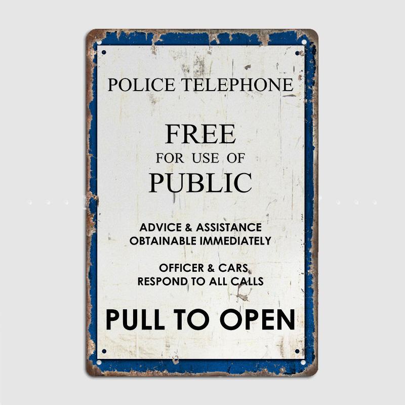 

Tardis Door Plate Metal Tin Sign Truck Indoor and Outdoor Home Bar Coffee Kitchen Wall Decoration 20x30cm（7.8x11.8inch）