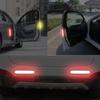 2Pcs Car Reflective Strips Door Bumper Front and Rear Sticker Sign Red Night Lamp Alarm Safety Mark Warning Tape Accessories