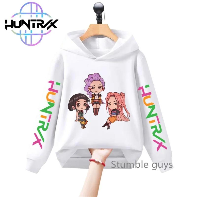 

Kids Anime KPop Demon Hunters Hoodie Autumn Long Sleeve Sweatshirt Sportswear Cartoon Hoodies 160