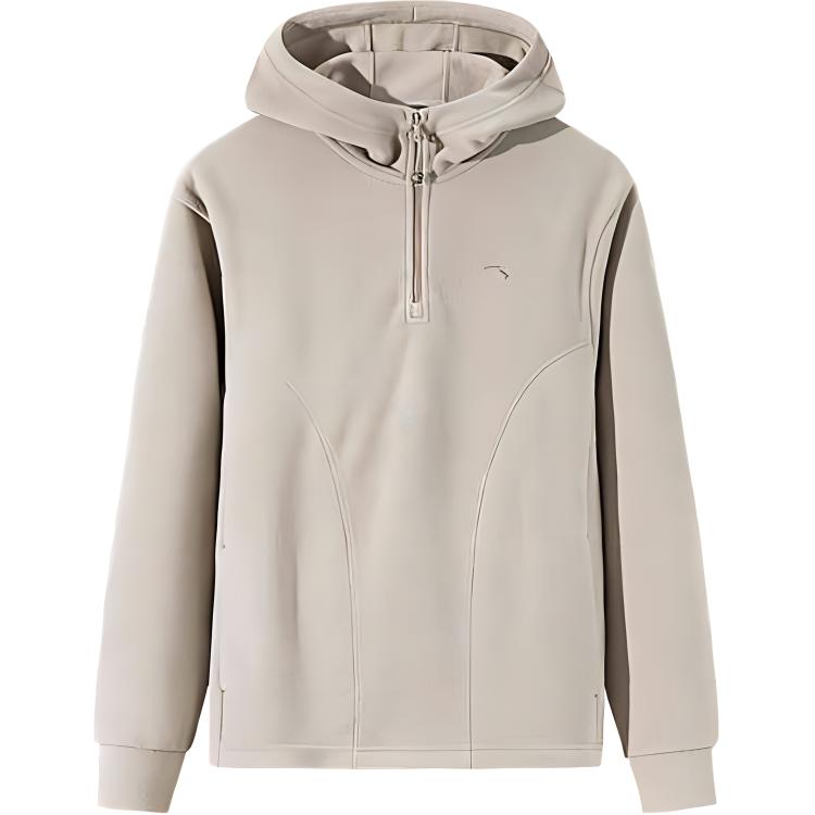 

Anta Loose Comfortable Casual Hoodie Women tops Nude-Khaki 962447703-3