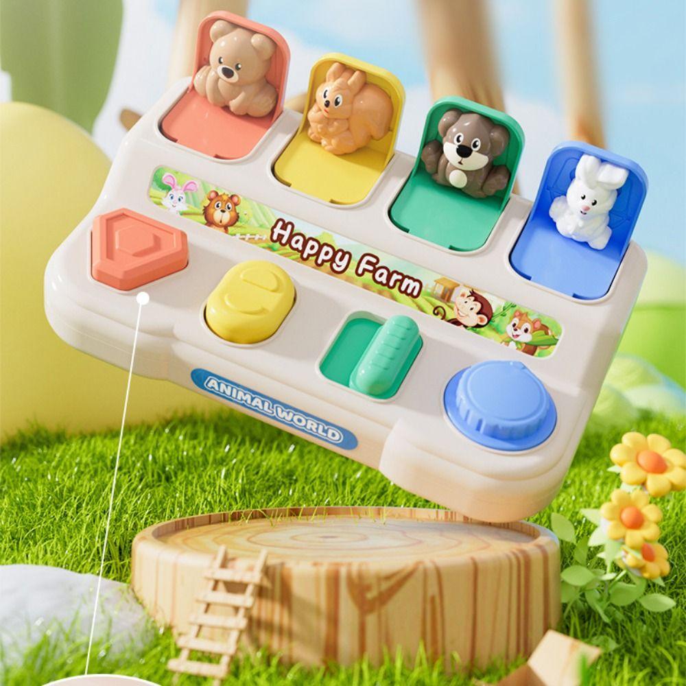 Cartoon Animals Interactive Animal Toy Box Montessori Animal Sensory Toy  Exercise Baby Fingers