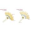 Golden Rhinestone Flower Hairpin Crystal Metal Thai Style Leaf Hair Stick Silver Hollow Ethnic Headdress Jewelry