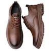 Leather shoes new casual shoes British style big head lace-up leather shoes casual shoes