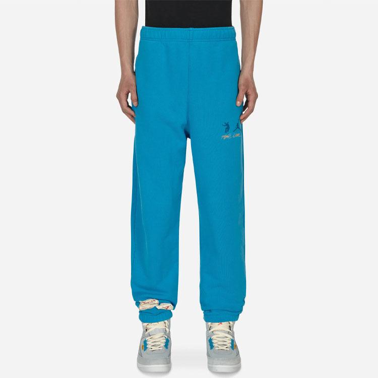 Jordan X Union M J FLC Calça (Dimensionamento Ásia) Azul Equatoriano Unissex Streetwear DJ9527-482