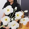 Large Flocked Silk Poppy Artificial Flower for Home or Venue Decoration, Floor Standing Prop