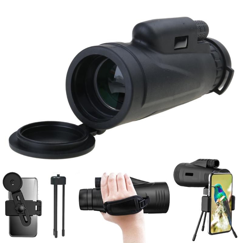 Monocular Telescope - 12x50 High Power Prism Monocular with Hand Strap for Bird Watching Camping Wildlife Secenery