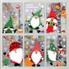 Pegatinas adhesivas para ventana de Navidad, pegatinas adhesivas para ventana de copo de nieve de Navidad para vidrio