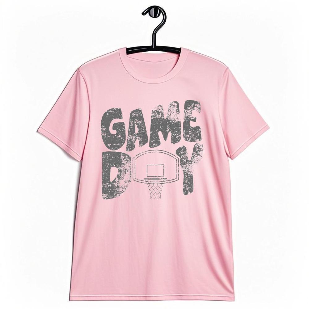 Game Day Distressed Basketball Hoop Graphic Tshirt Retro Sports Fan Aesthetic Tee Basketball Lover Gift Tshirt Unisex Unisex Tops