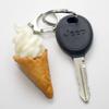 Food Sample Keychain Vanilla Soft Serve Ice Cream - (133OK)