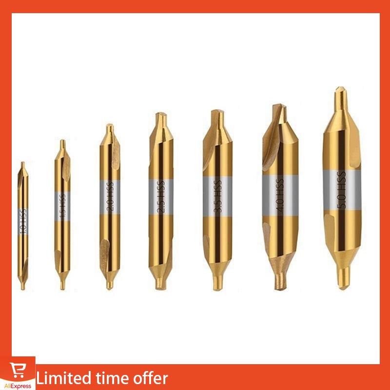 

Fresh High-Speed Steel Center Drill 7-Piece Set 1.0Mm 1.5Mm 2.0Mm 3.5Mm 4.0Mm 5.0Mm For Lathe Metal Processing Durable