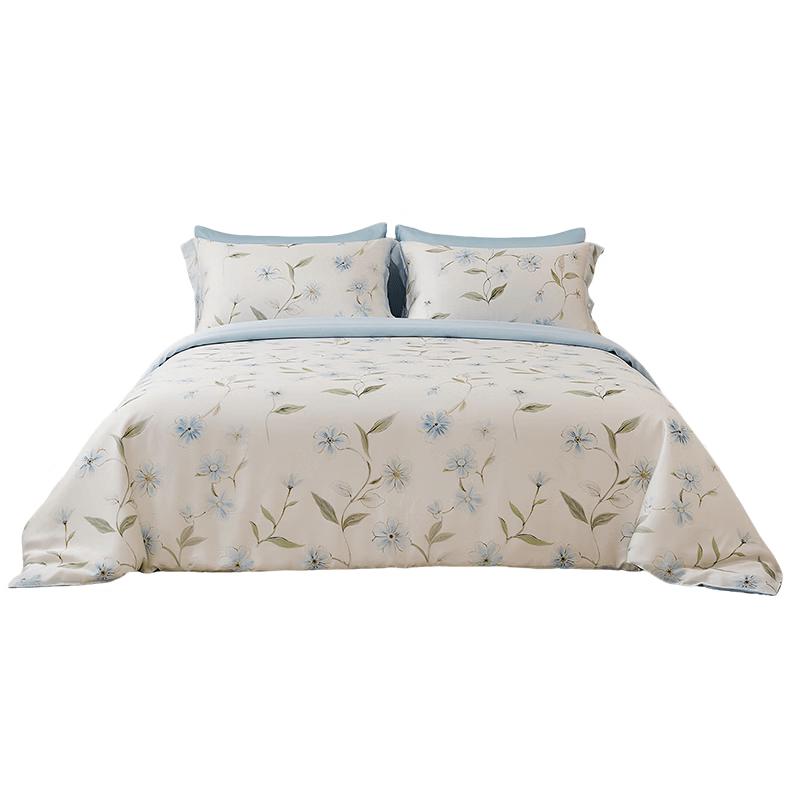 MIDO HOUSE 60-Count Lyocell Tencel 4-Piece Bedding Set 1.5/1.8m (Duvet 200x230cm)