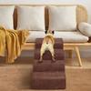 Pet Stairs for Small Dogs - High-Density Foam Steps, Wide Non-Slip Dog Ramp for Beds, Couches, Ideal for Injured or Elderly Dogs